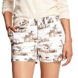 Banana Republic Mid-Rise Safari Zoo Chino Shorts